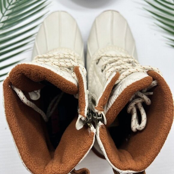 Wolverine Heritage White Torrent Quilted Round Toe Lace Up Duck Boots Size 9M - Picture 6 of 11